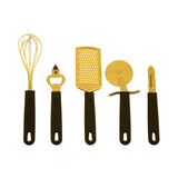 Zing Five Piece Light Gold Kitchen Gadget Set