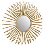 Matera Gold Sunburst Metal Wall Mirror