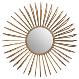 Matera Gold Sunburst Metal Wall Mirror