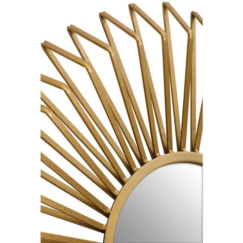 Matera Gold Sunburst Metal Wall Mirror