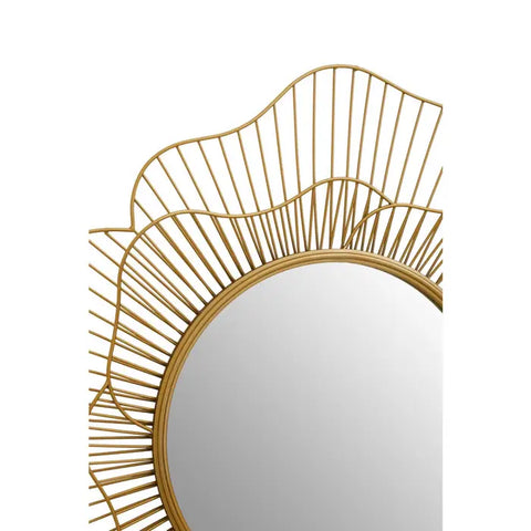 Matera Gold Flower Wall Mirror