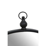 Avento Black Wall Mirror With Circular Hook