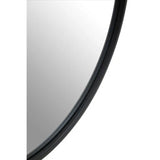 Avento Black Wall Mirror With Circular Hook