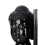 Piper Buddha Head Black Bookends - Set of 2