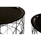 Hege Set Of 2 Black Wire Basket Tables