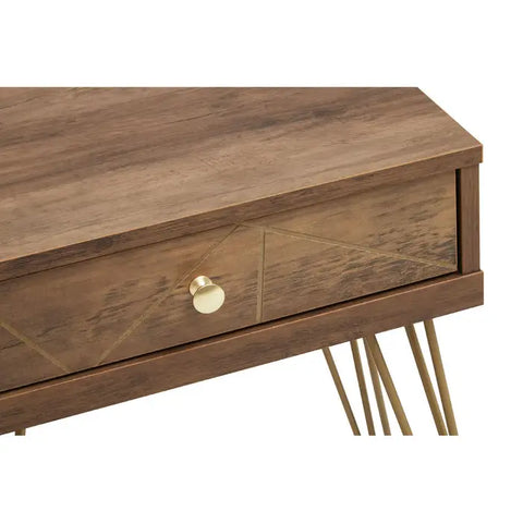 Flori 1 Drawer Draw Side Table with Hairpin Legs