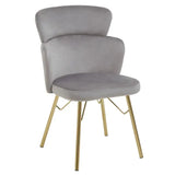 Veneto Grey Velvet Chair