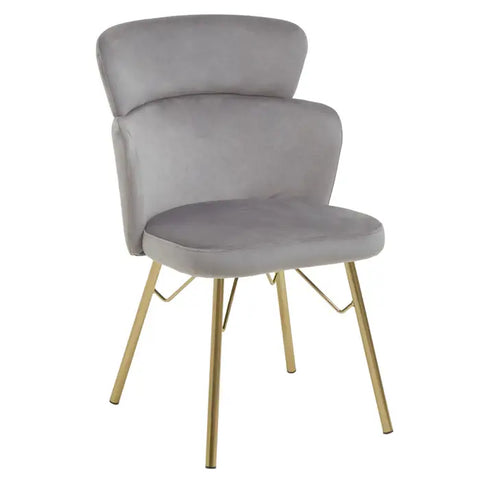 Veneto Grey Velvet Chair