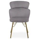 Veneto Grey Velvet Chair