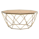 Allure Brushed Bronze Tapered Coffee Table