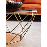 Allure Brushed Bronze Tapered Coffee Table