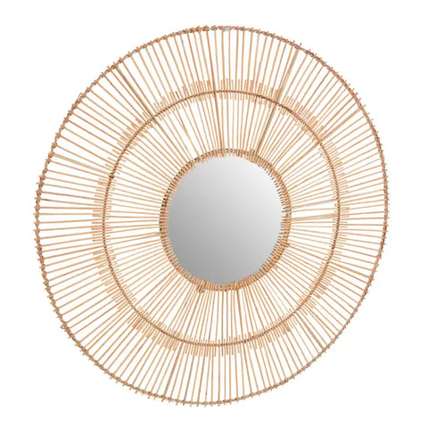 Batu Natural Rattan Wall Mirror.