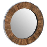 Kerala Natural Wood Round Mirror