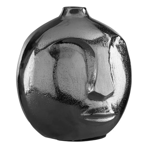 Viso Small Silver Finish Round Vase