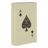 Churchill Games Cream and Black Double Card Box with Playing Cards