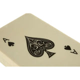 Churchill Games Cream and Black Double Card Box with Playing Cards