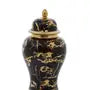 Marmo Small Black And Gold Ceramic Jar