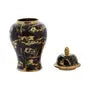 Marmo Small Black And Gold Ceramic Jar