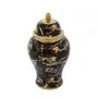 Marmo Small Black And Gold Ceramic Jar