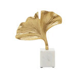 Mirano Gold Finish Ginkgo Sculpture