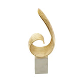 Mirano Gold Finish Curl Sculpture