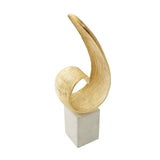 Mirano Gold Finish Curl Sculpture