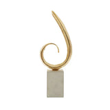 Mirano Gold Finish Curl Sculpture