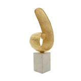 Mirano Gold Finish Curl Sculpture