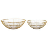 Enzo Set Of Two Gold Wire Bowls