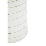 Haldis Large White Silver Stripe Ceramic Vase