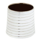 Haldis Large White Silver Ceramic Planter