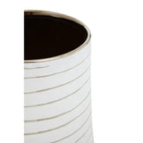 Haldis Large White Silver Ceramic Planter