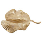 Prato Gold Finish Aluminium Leaf Dish