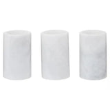 Salmo Set Of Three White Marble Tealight Holders