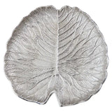 Salma Large Silver Finish Lotus Leaf Plate