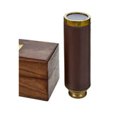 Churchill Brown Leather Effect Telescope