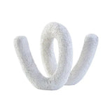 Dunas Small Textured White Loop Sculpture