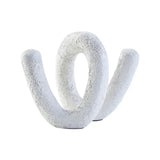 Dunas Small Textured White Loop Sculpture