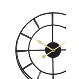 Kent Small Black Finish Metal Wall Clock