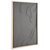 Astratto 3D Wood Carving Effect Green Wall Art