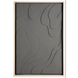 Astratto 3D Wood Carving Effect Green Wall Art