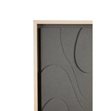 Astratto 3D Wood Carving Effect Green Wall Art