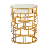 Avantis Set Of 2 Maze Design Side Tables