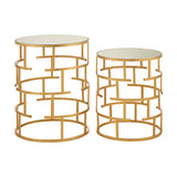 Avantis Set Of 2 Maze Design Side Tables