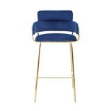 Tamzin Blue Velvet Bar Chair