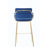 Tamzin Blue Velvet Bar Chair