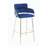 Tamzin Blue Velvet Bar Chair