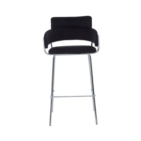 Tamzin Black Velvet Bar Chair