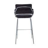 Tamzin Black Velvet Bar Chair