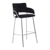 Tamzin Black Velvet Bar Chair